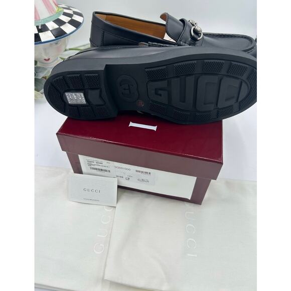Men\'s Gucci Leather horse bit loafers size 12.5 fits 13 US made in Italy main image 10